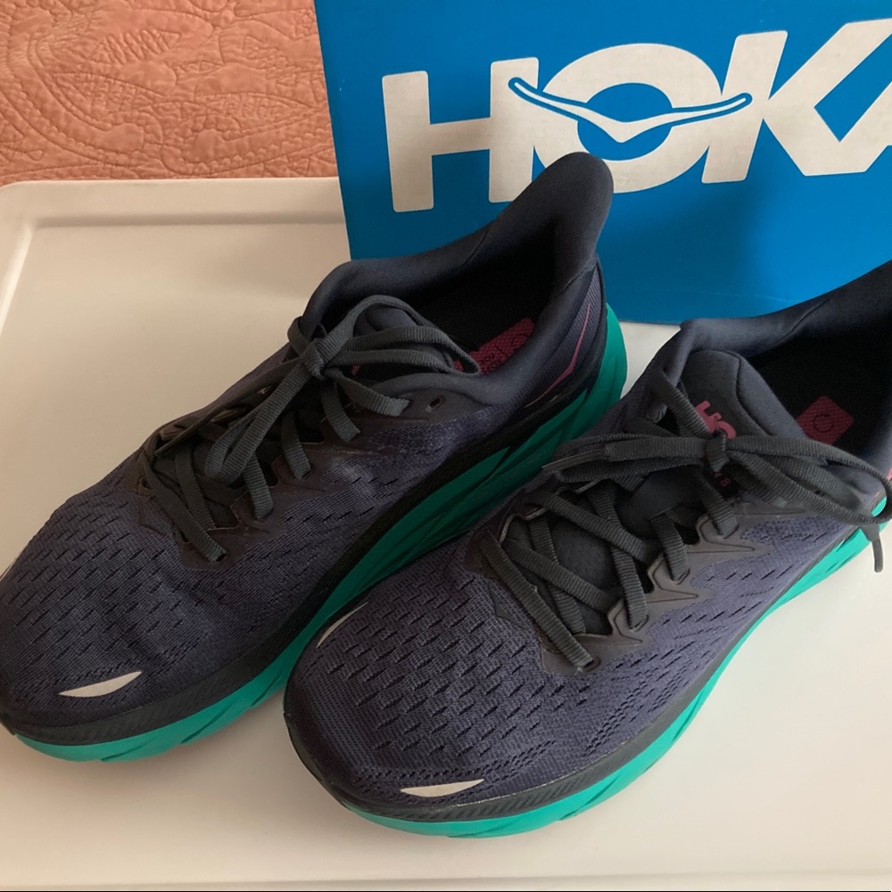 Hoka Navy Blue and teal Woman’s Size 9 - Like-New